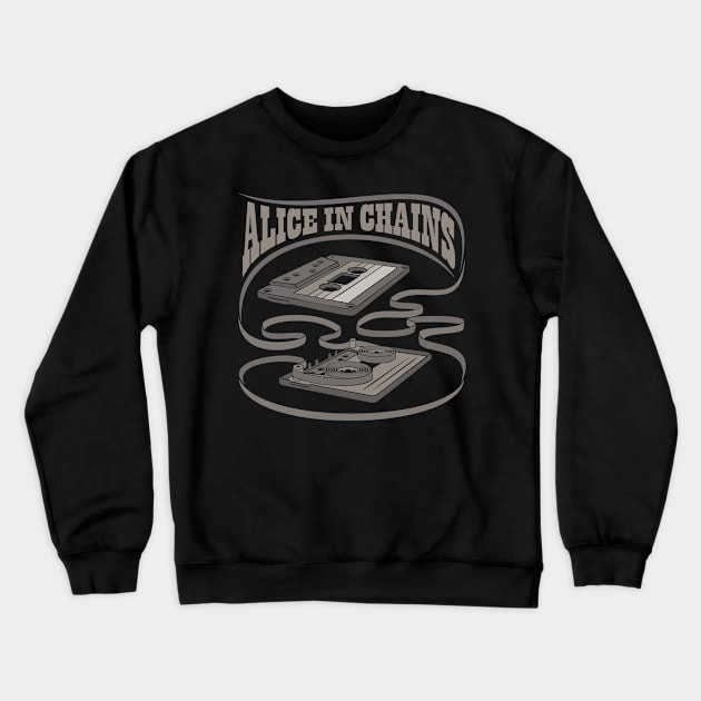 Alice In Chains Exposed Cassette Crewneck Sweatshirt by Vector Empire